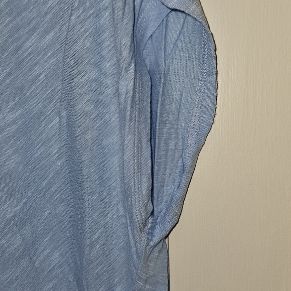 a.n.a Sky Blue Draped Short Sleeve Tee - Picture 6 of 8